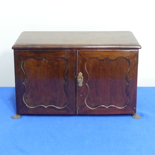 413 - A 19thC mahogany miniature Cabinet, the doors opening to reveal three frieze drawers above pigeonhol... 