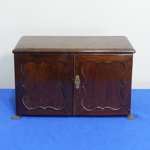 413 - A 19thC mahogany miniature Cabinet, the doors opening to reveal three frieze drawers above pigeonhol... 