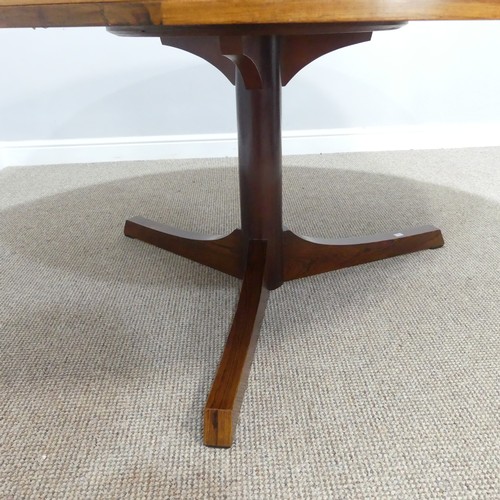 444 - Robert Heritage for Archie Shine, 'Bridgeford' rosewood Drum Table, with four drawers and reeded fri... 