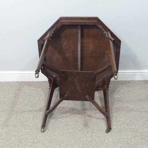 299 - An Edwardian mahogany octagonal Centre Table, with ebony and boxwood stringing and square under tier... 