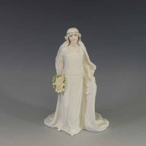 63 - A limited edition Coalport figure of The Queen as a Bride, (2295/7500), together with Queen Mother a... 