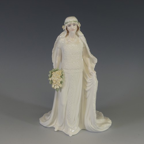 63 - A limited edition Coalport figure of The Queen as a Bride, (2295/7500), together with Queen Mother a... 