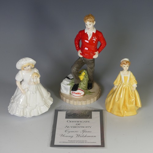 65 - A Royal Worcester limited edition Young Welshman, with certificate of authenticity, together with Ka... 