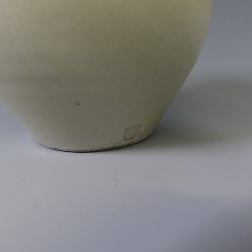 74 - A Leach studio pottery small lobed Bowl, in off-white glaze, with impressed mark near foot, together... 