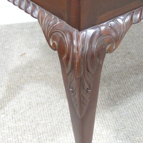 310 - A Georgian-style hardwood Side Table, with shaped rectangular top above a singular frieze drawer, al... 