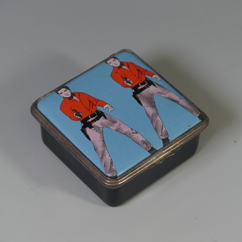 94 - A limited edition Halcyon Days enamel Box, depicting Andy Warhol's 'Elvis I & II', limited editi... 