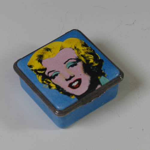 95 - A limited edition Halcyon Days enamel Box, depicting 'Shot Blue Marilyn', 119/500, together with 'Bl... 