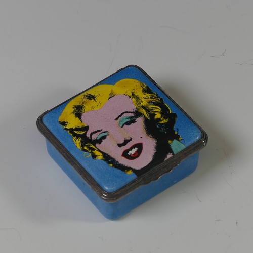 95 - A limited edition Halcyon Days enamel Box, depicting 'Shot Blue Marilyn', 119/500, together with 'Bl... 