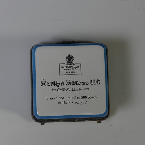 95 - A limited edition Halcyon Days enamel Box, depicting 'Shot Blue Marilyn', 119/500, together with 'Bl... 