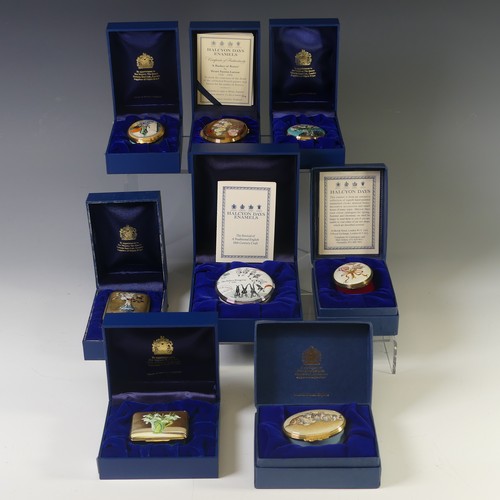 103 - A small quantity of limited edition Halcyon Days enamel Boxes, to include 'Vase of Flowers' after Ch... 