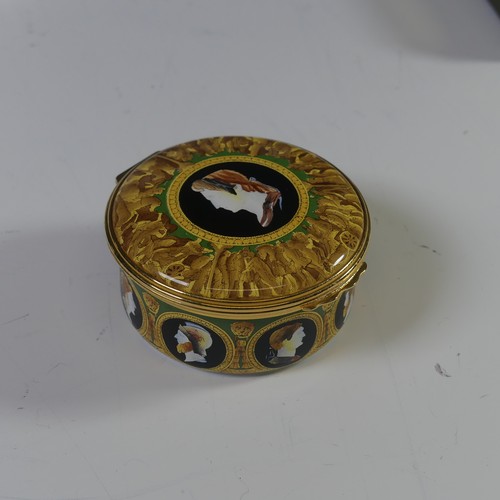 105 - A small quantity of Halcyon Days enamel Boxes of Royal Interest, to include 'Buckingham Palace' feat... 