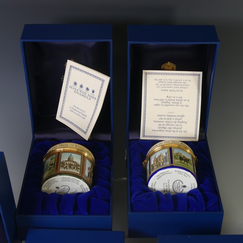 106 - A small quantity of Halcyon Days enamel Boxes of Royal Interest, to include the Golden Jubilee, 66/5... 