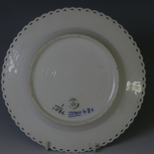 87 - An extensive Royal Copenhagen blue and white fluted lace pattern Dinner Service, comprising twelve P... 