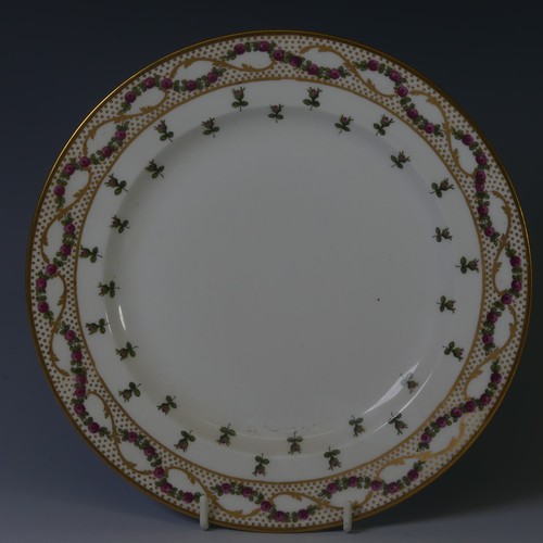 110 - A Theodore Haviland Limoges part Dinner Service, comprising a cake stand and twenty nine plates, pri... 