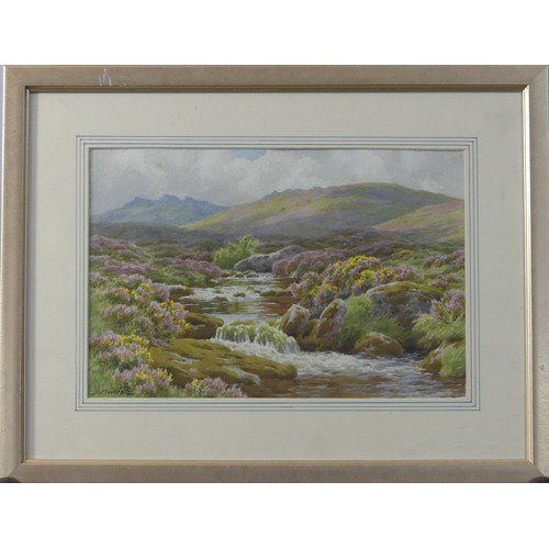 152 - Peter J. Orrock (20th/21st century), Distant Tors, watercolour, signed with initials 