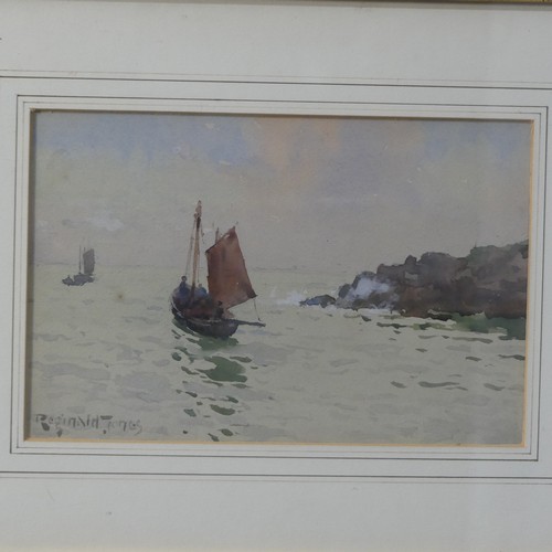 151 - Richard Markes (British, 1875-1920), Paddle steamer in rough seas, watercolour, signed, 17cm x 32cm,... 