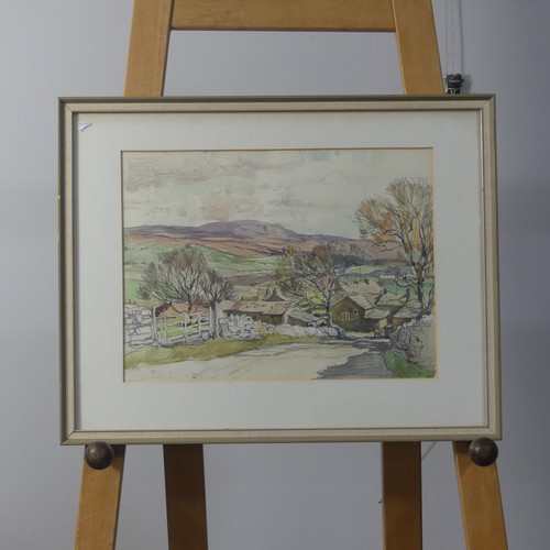 162 - Jack Merriott (British, 1901-1968), Cumberland Farm, pencil and watercolour, signed with initials, g... 