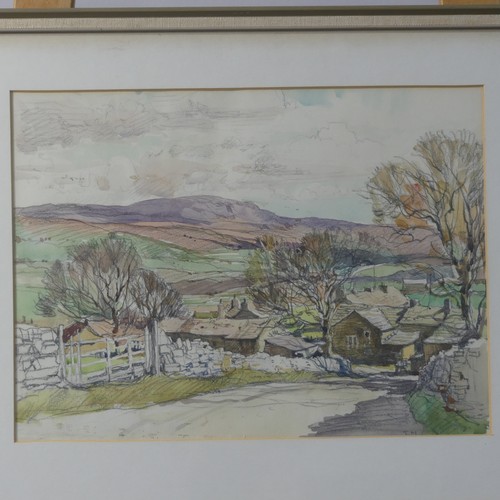 162 - Jack Merriott (British, 1901-1968), Cumberland Farm, pencil and watercolour, signed with initials, g... 