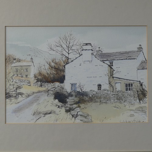 164 - John Cooke (1929-2017), Gawthrop, pen ink and watercolour, signed, artist's label verso, 19cm x 28cm... 