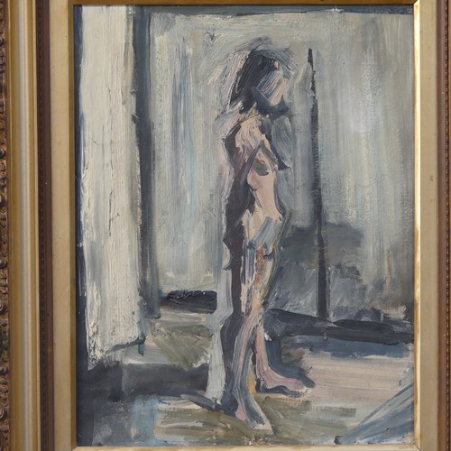 174 - 20th Century School, Nude, abstract, oil on canvas, 45.5cm x 35.5cm, framed.