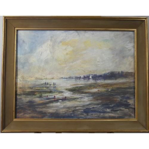Tony Allain, British 20thC, Bosham Harbour, oil on canvas, 57.5cm x 77cm, framed.