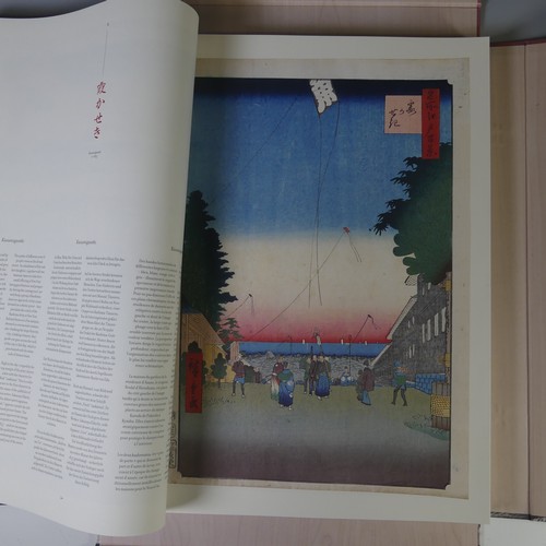 136 - A book of Japanese prints published by Taschen, one hundred famous views of Edo by Hiroshige, string... 