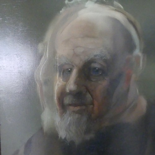 216 - Richard Ewen (American, 1929-2009) Bust portrait of a Monk, oil on canvas, signed “Ewen” and dated 1... 