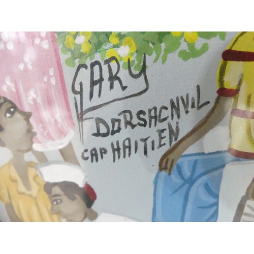 184 - Garry Dorsainvil (20thC/21stC, Haitian), The Hospital, acrylic on canvas, signed 'Gary Dorsainvil Ca... 