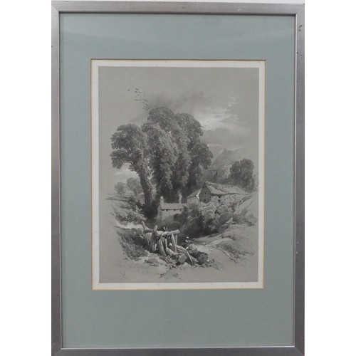 186 - Attributed to Thomas Barker of Bath (1769-1874), Wooded river landscape, watercolour, 36cm x 28cm, o... 