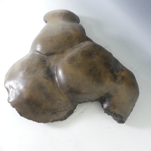 545 - A cold cast bronze resin sculpture of a Male Torso, modelled in the classical style, 62cm x 42cm. Pr... 