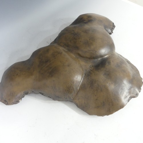 545 - A cold cast bronze resin sculpture of a Male Torso, modelled in the classical style, 62cm x 42cm. Pr... 