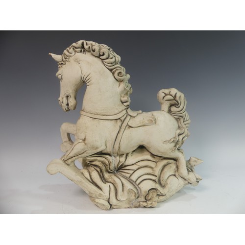 73 - Lawson E. Rudge (b. 1936), a studio pottery sculpture of a Horse, H 42cm.Provenance: from the studio... 