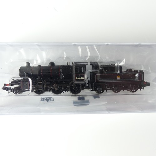 193 - A Graham Farish by Bachmann N gauge 372-626 Ivatt Class 2MT 2-6-0 46440 tender locomotive,  BR black... 