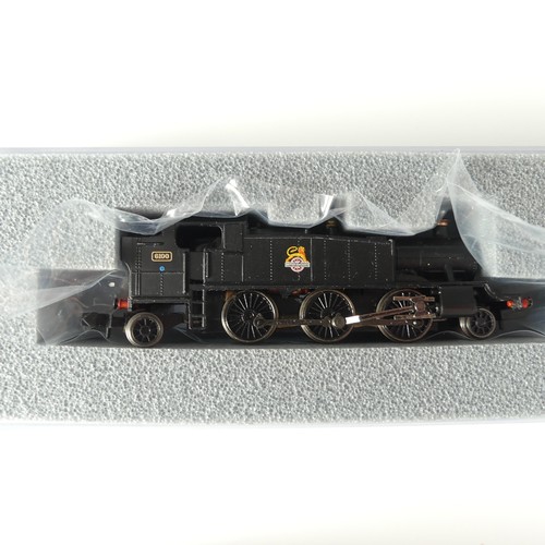 195 - A Graham Farish by Bachmann N gauge 371-980 61XX Prairie Tank 6100, BR black, early emblem, and a 37... 