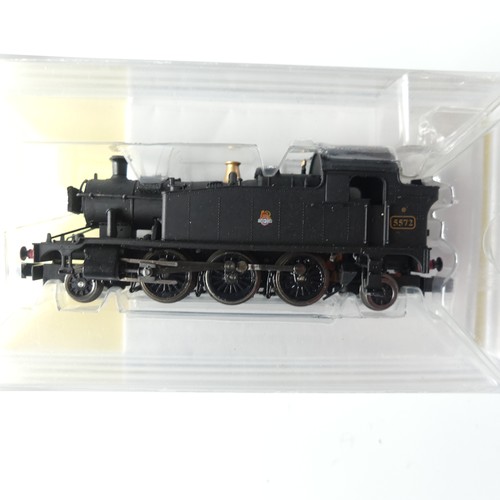 201 - A Dapol N gauge ND-100C 0-6-0 Terrier tank engine, 2662, Southern black, and ND048f 45XX 2-6-2 Slope... 