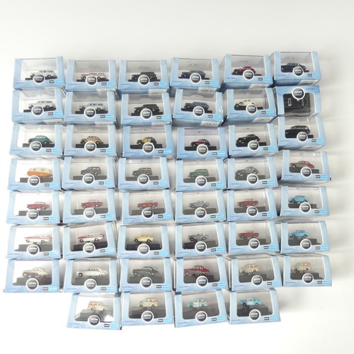 206 - Oxford N gauge die cast model vehicles, forty-six boxed model cars, including Morris 1000 Traveller,... 