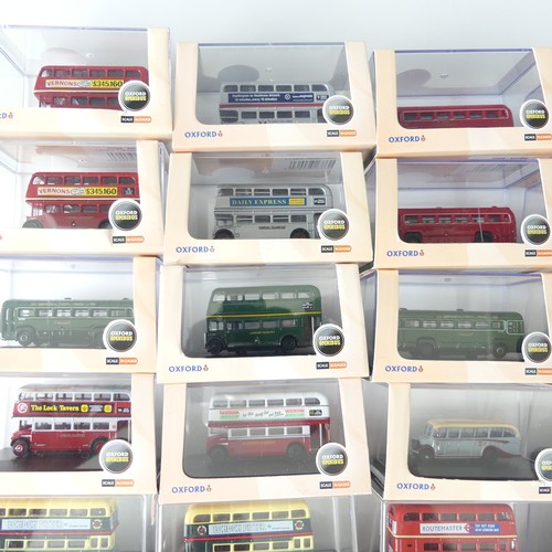 208 - Oxford N gauge die cast model vehicles, fifty-one boxed model buses and coaches, including Trolley B... 