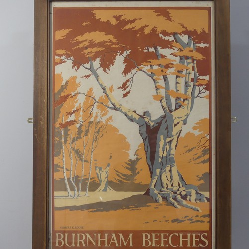 155 - A vintage Underground Poster 'Burnham Beeches', Artwork by Herbert J Rooke (1872-1944), original pos... 