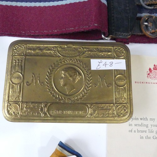 421 - A Collection of WW1 memorabilia including a pair of WW1 Medals (Private Clare Loyal North Lancaster ... 