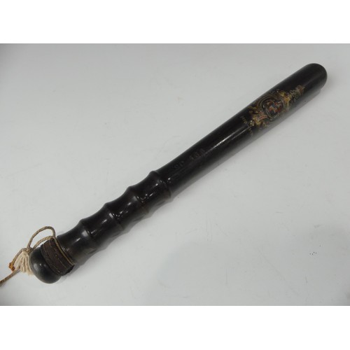 320 - A George V wooden Special Constable Truncheon for the Birmingham Special Constabulary, with painted ... 