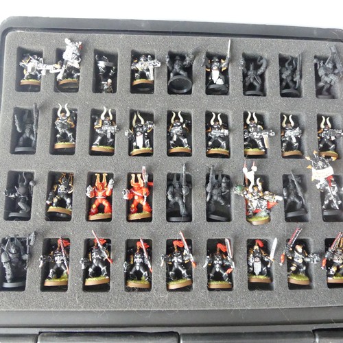 249 - A quantity of Games Workshop War Hammer gaming figures and items, including two games workshop cases... 