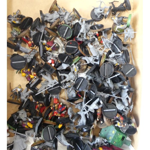 249 - A quantity of Games Workshop War Hammer gaming figures and items, including two games workshop cases... 