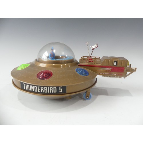 263 - A JR 21 Toy, Thunderbird 5, battery operated space monitor with flashing lights, in original box, bo... 