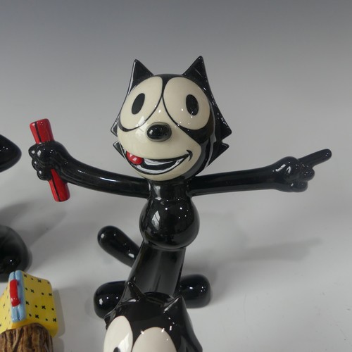 264 - A Collection of Wade Felix the Cat figures, two large boxed figures together with various loose cera... 