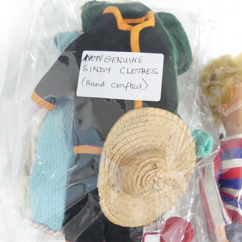 271 - A 1960'S Pedigree Sindy Doll, Clothing and accessories, marked 'Made in England',  with a quantity o... 