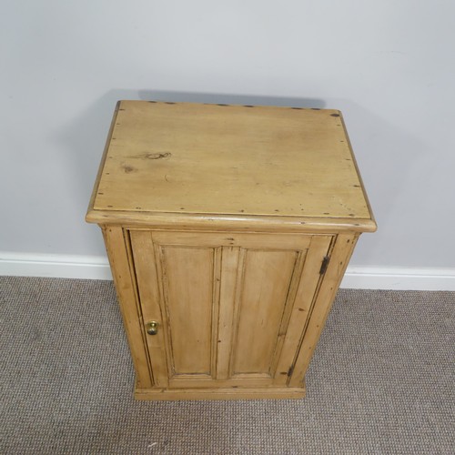 583 - A vintage pine Pot Cupboard, with shelved interior, W 52cm x D 36cm x H 79cm.