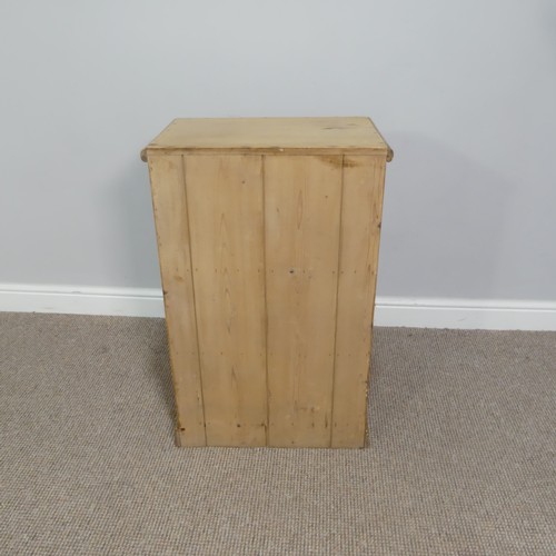 583 - A vintage pine Pot Cupboard, with shelved interior, W 52cm x D 36cm x H 79cm.