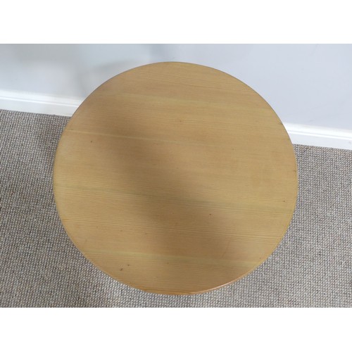 589 - A vintage oak Side Table, of rounded square form with undertier, raised on square legs, W 61cm x D 4... 