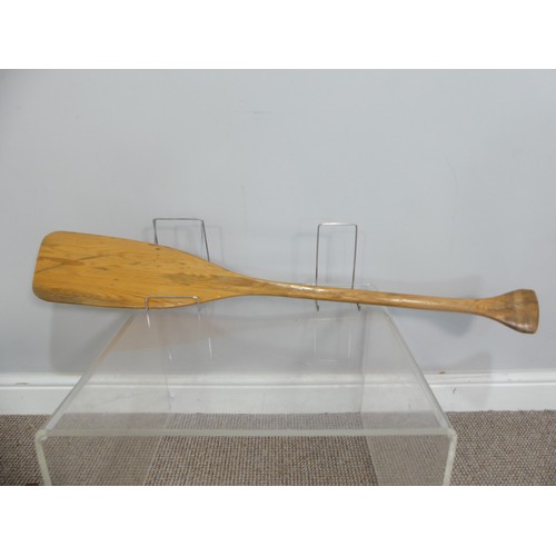 590 - A pine canoe Paddle, Length 100cm, together with a quantity of carpentry tools to include a F Consta... 