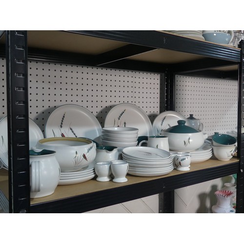 500 - A Denby 'Greenwheat' part Dinner Service, comprising six Egg Cups, six lidded Soup Bowls, six Cups a... 